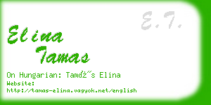 elina tamas business card